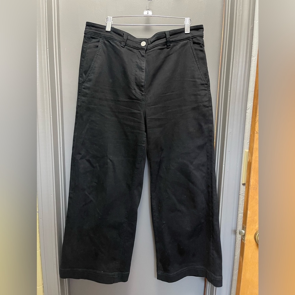 Black wide leg crop pants - Everlane